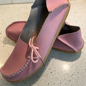 Shoes Boho Slip On Pink Leather Size 38